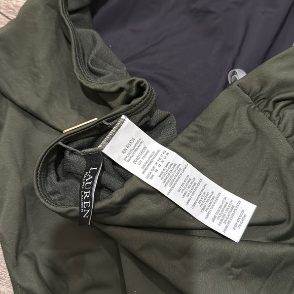 NWOT!! Black Label Ralph Lauren - Twist-Front Cutout Halter One-Piece - 18W - Picture 10 of 10